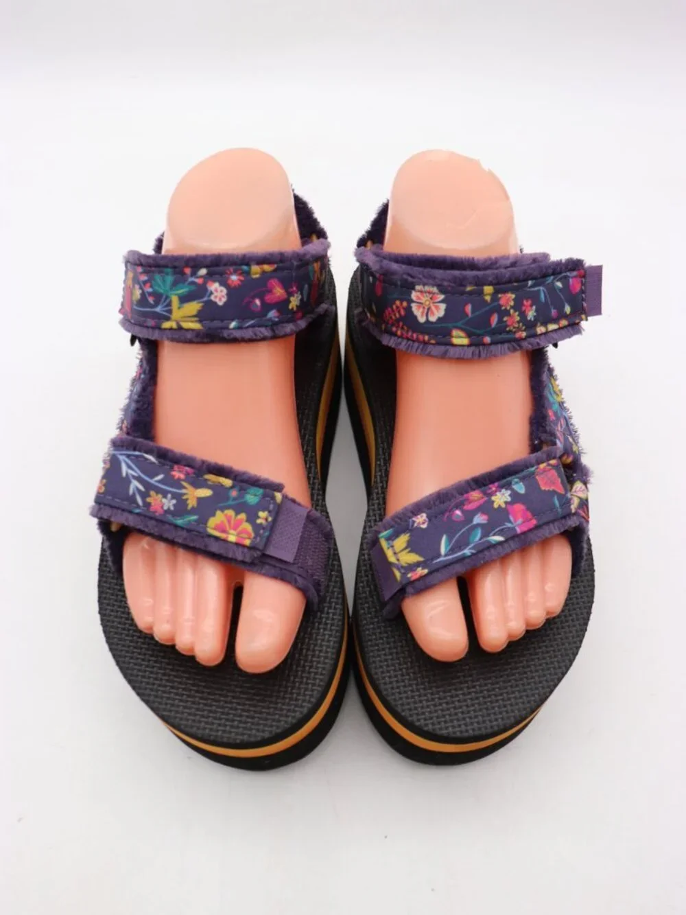 Teva Anna Sui Purple/Floral Platform Women's Size 7 Sandals Universal Anna